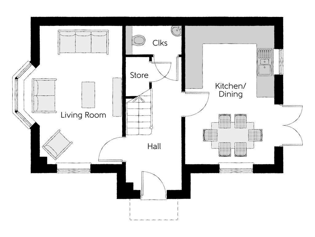 3 bedroom semi-detached house for sale - floorplan