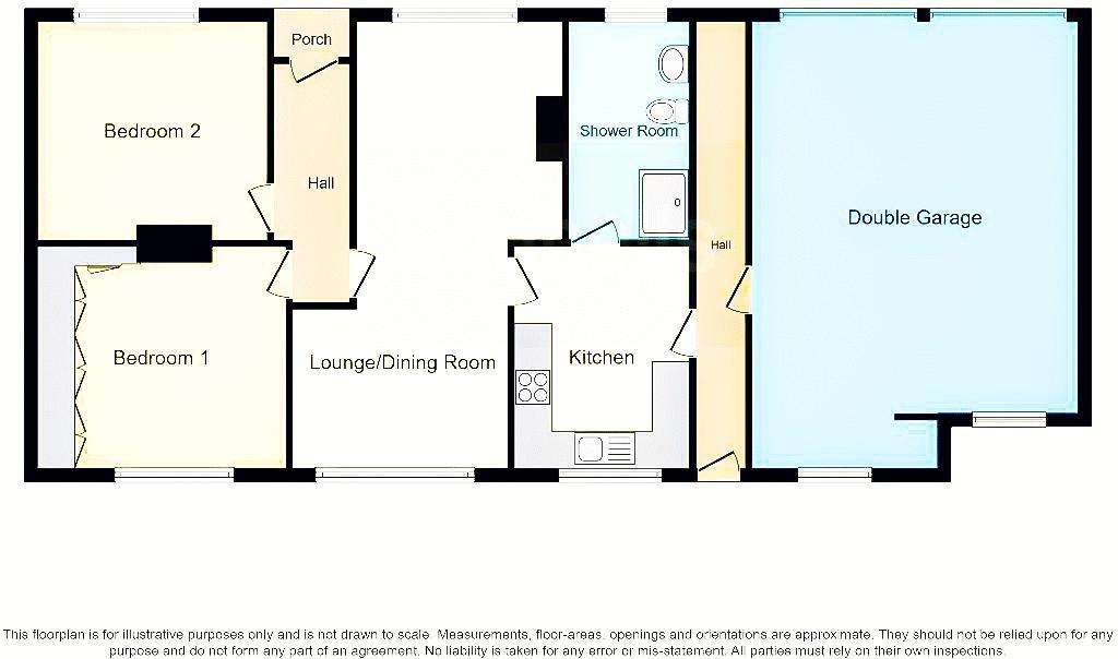 2 bedroom bungalow for sale - floorplan