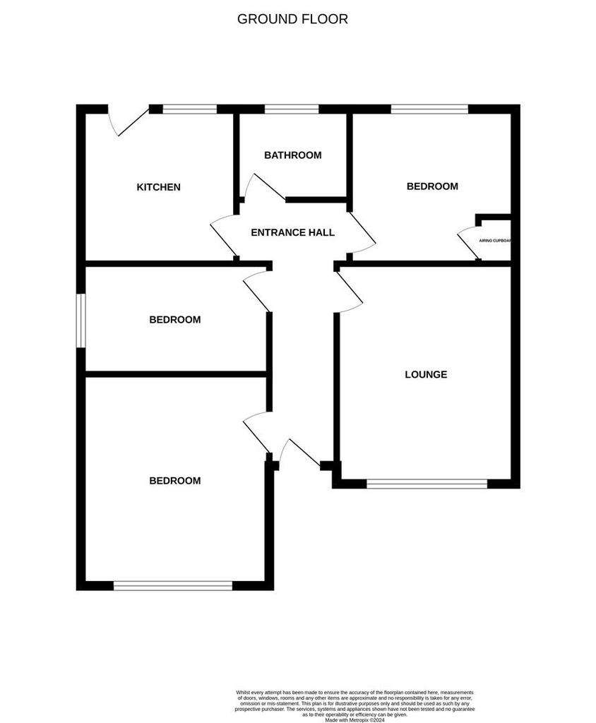 3 bedroom semi-detached bungalow for sale - floorplan