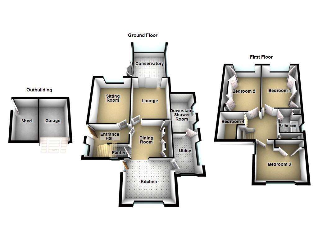 4 bedroom detached house for sale - floorplan