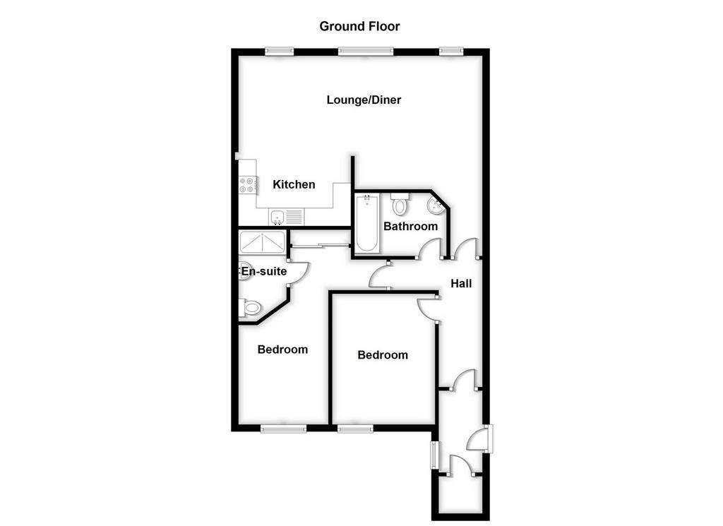 2 bedroom flat for sale - floorplan