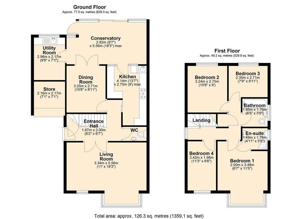 4 bedroom detached house for sale - floorplan