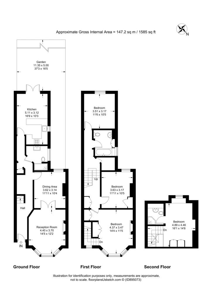 3 bedroom house to rent - floorplan