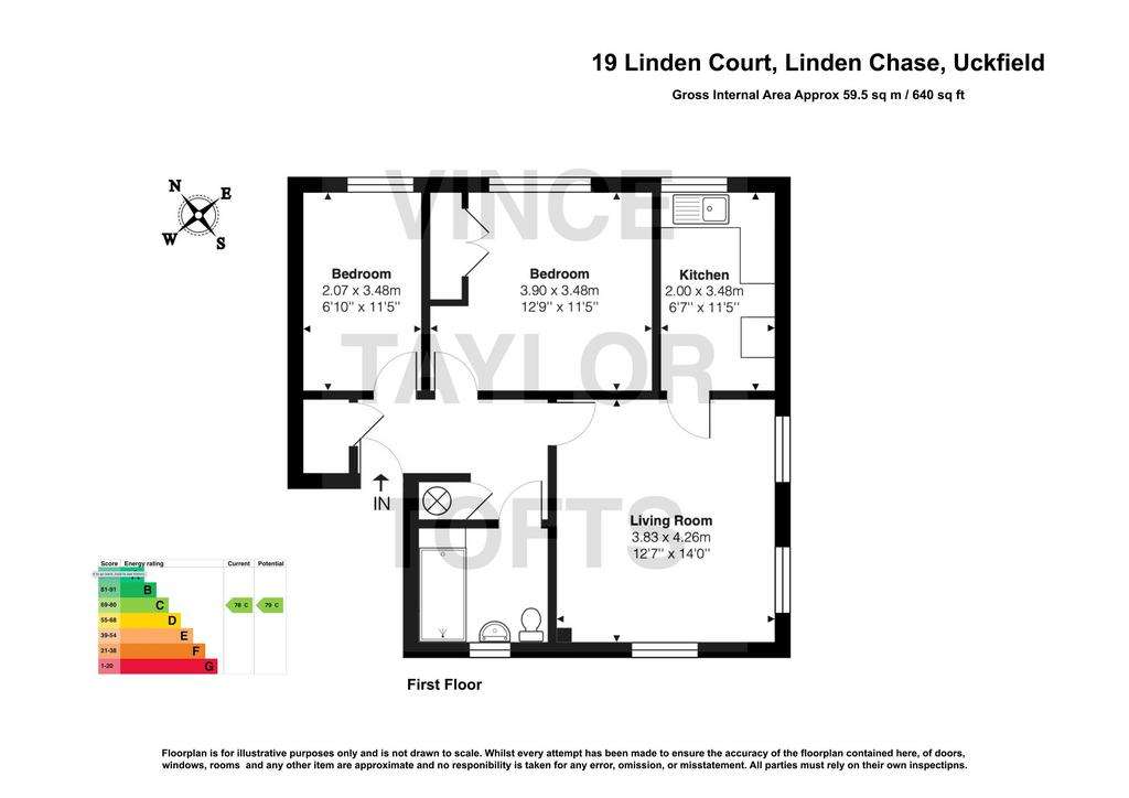 2 bedroom retirement property for sale - floorplan