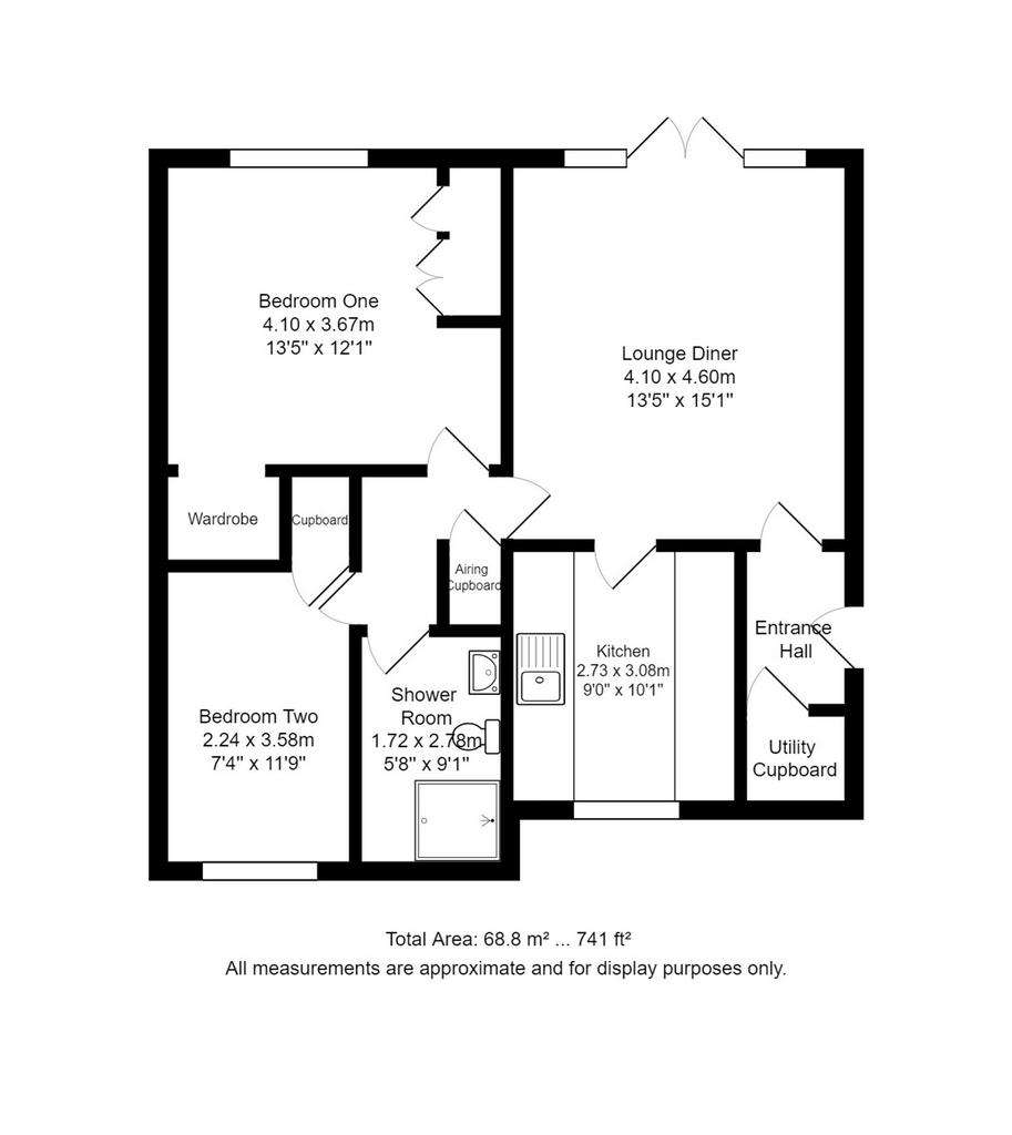 2 bedroom flat for sale - floorplan