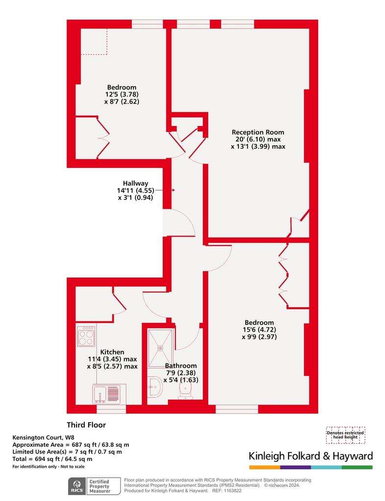 2 bedroom flat for sale - floorplan