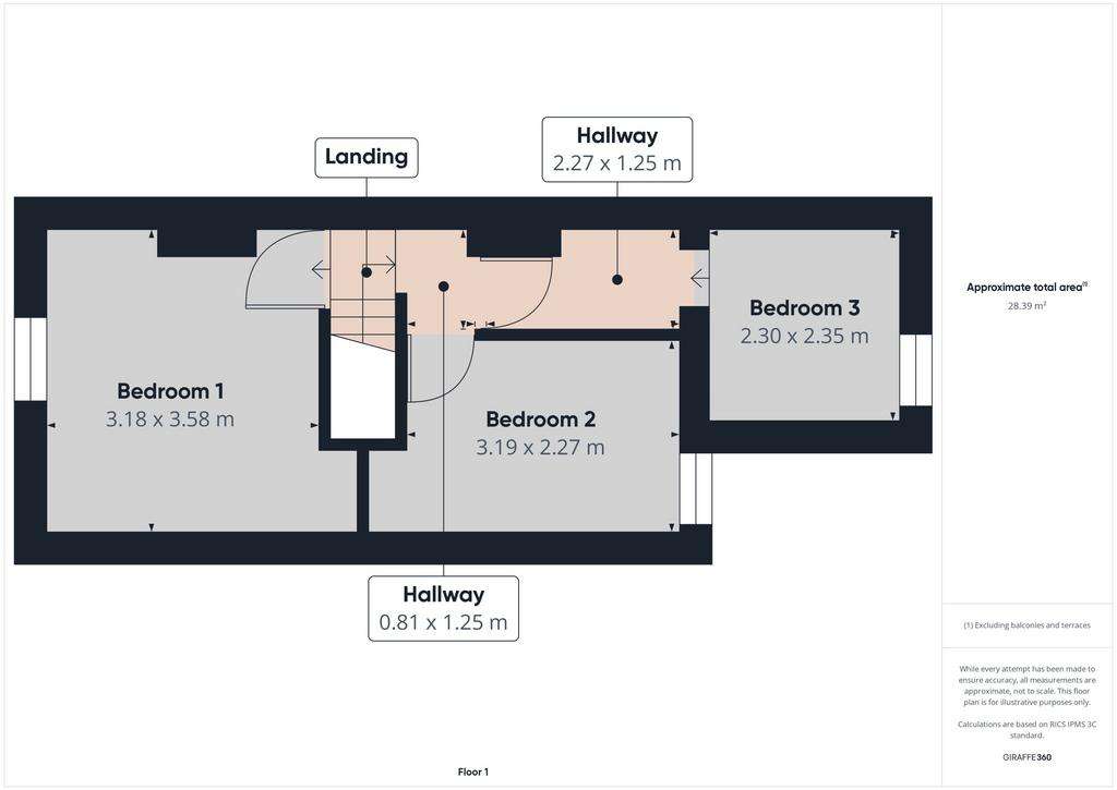 3 bedroom terraced house to rent - floorplan