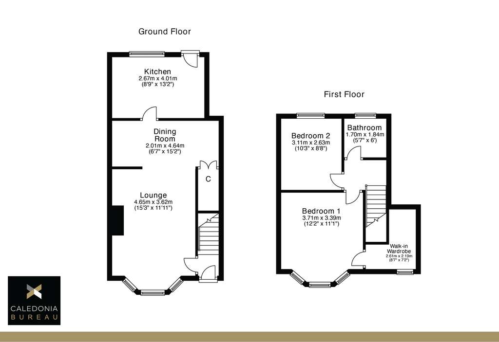 2 bedroom terraced house for sale - floorplan