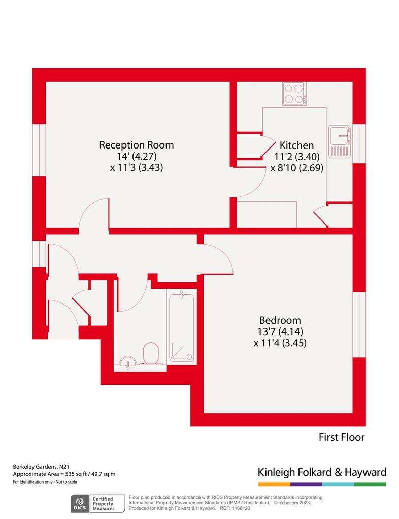 1 bedroom flat for sale - floorplan