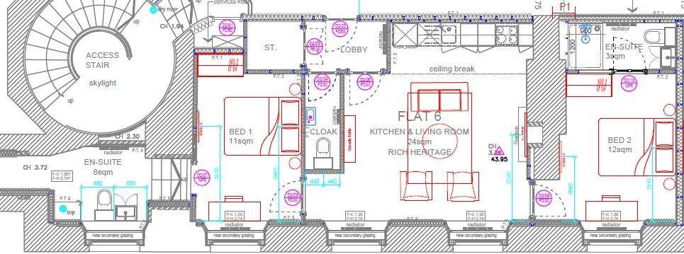 2 bedroom flat to rent - floorplan