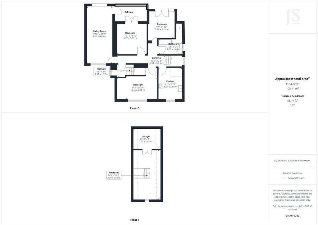 3 bedroom flat for sale - floorplan