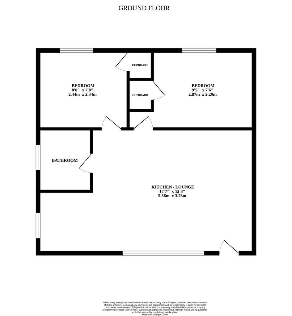 2 bedroom park home for sale - floorplan