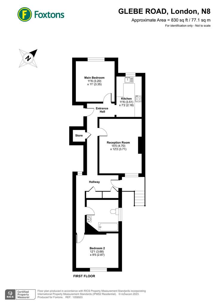 2 bedroom flat to rent - floorplan