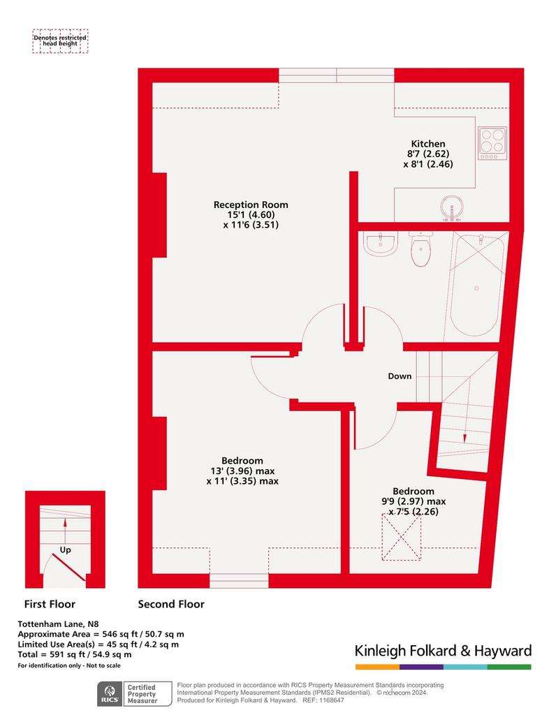 2 bedroom flat to rent - floorplan