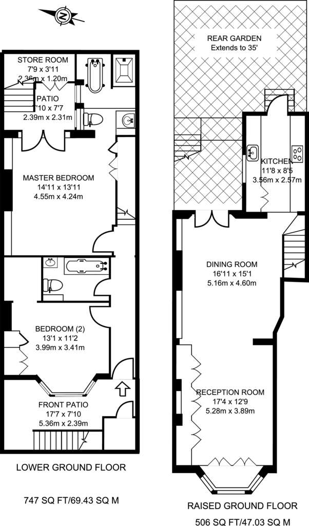 2 bedroom flat to rent - floorplan