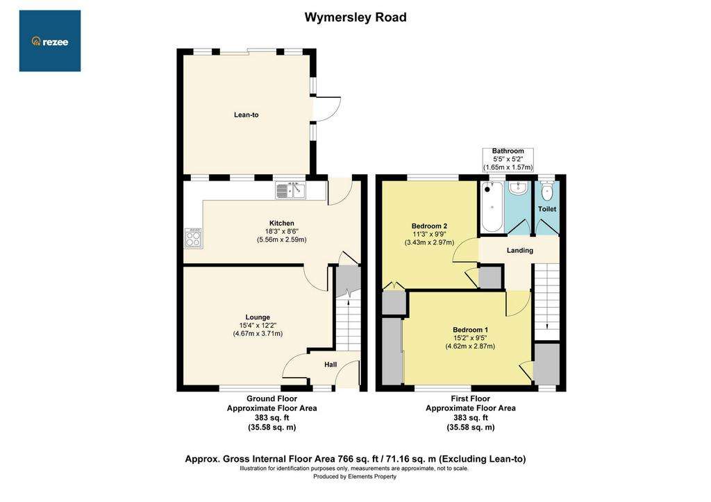 2 bedroom terraced house for sale - floorplan