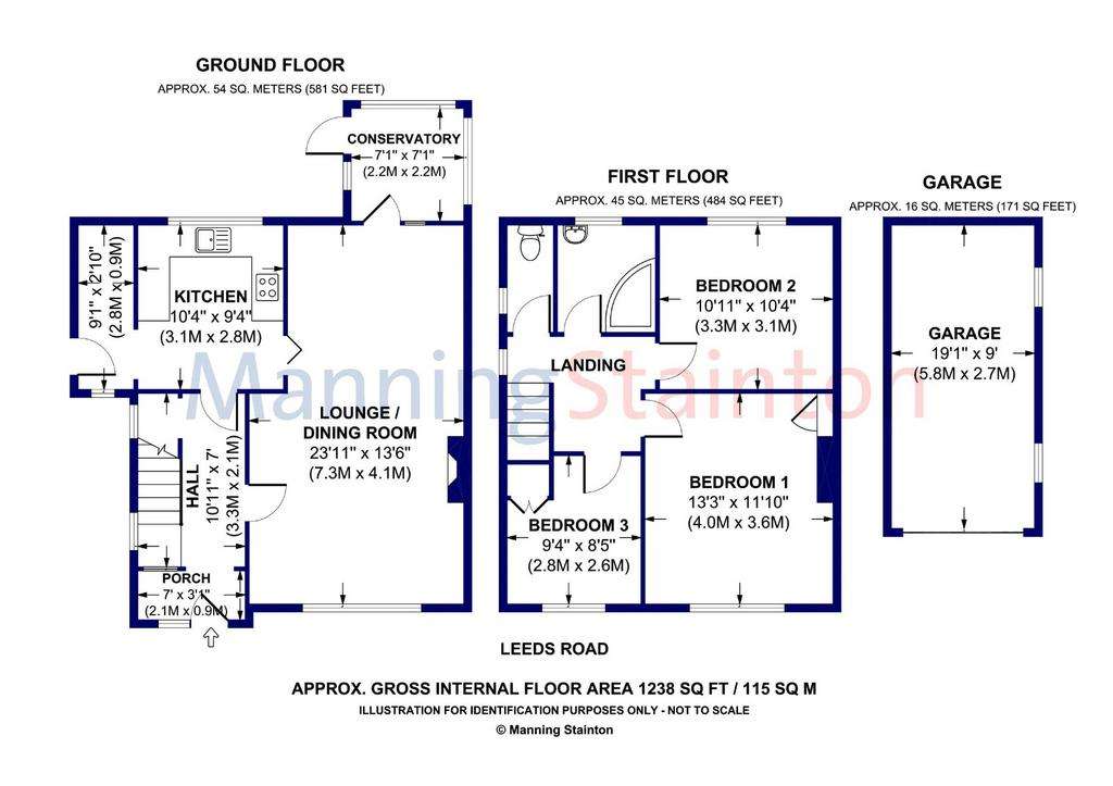 3 bedroom semi-detached house for sale - floorplan