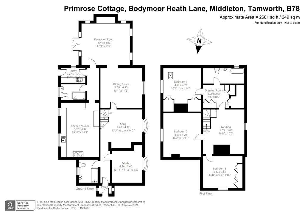 3 bedroom detached house to rent - floorplan