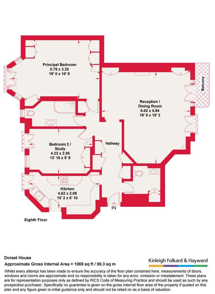 2 bedroom flat for sale - floorplan