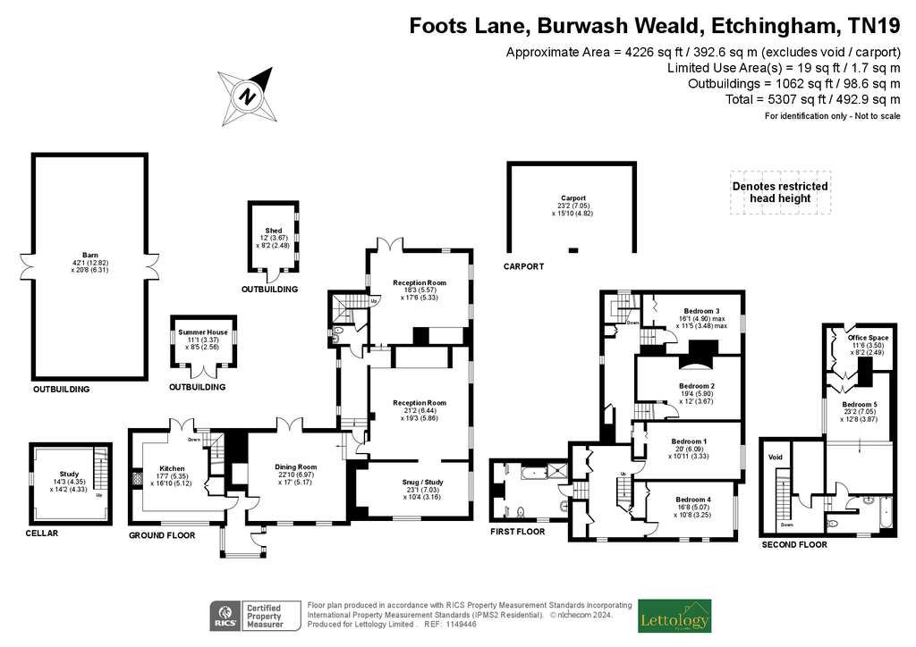 5 bedroom detached house to rent - floorplan