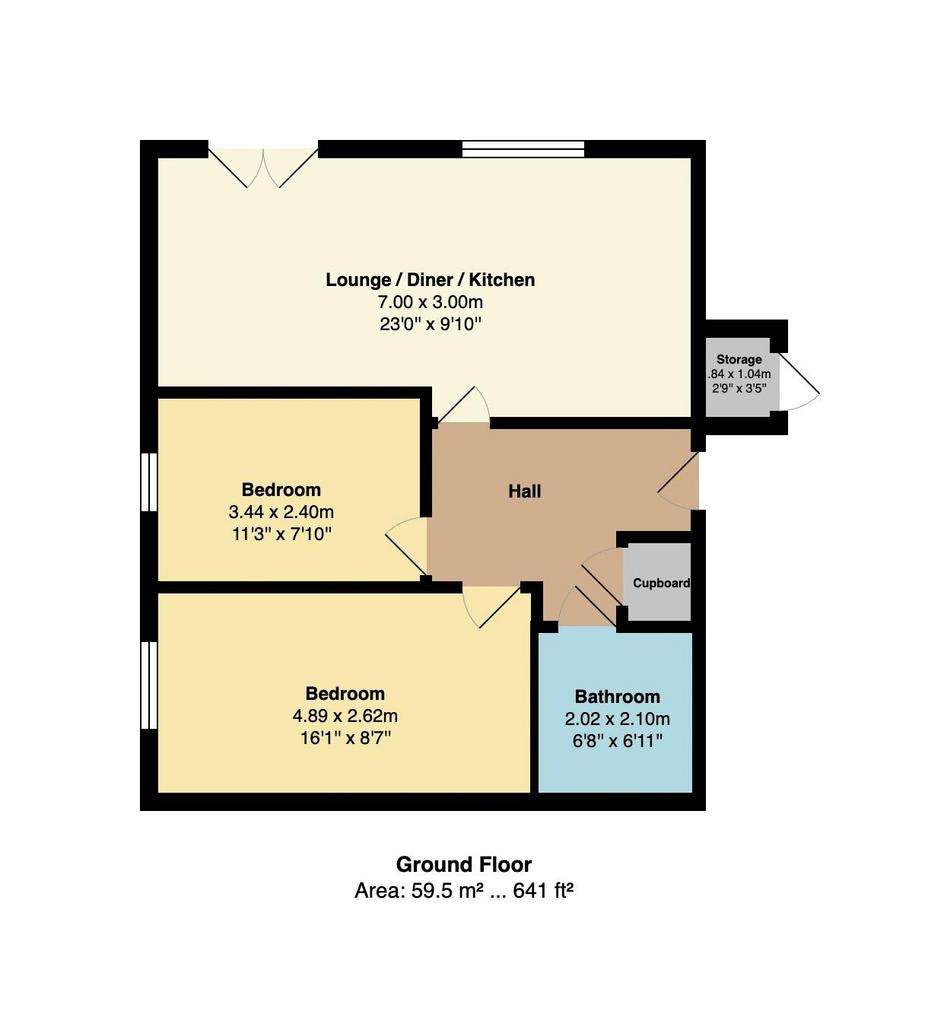 2 bedroom flat for sale - floorplan