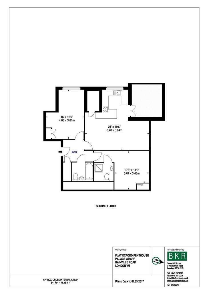 2 bedroom flat to rent - floorplan