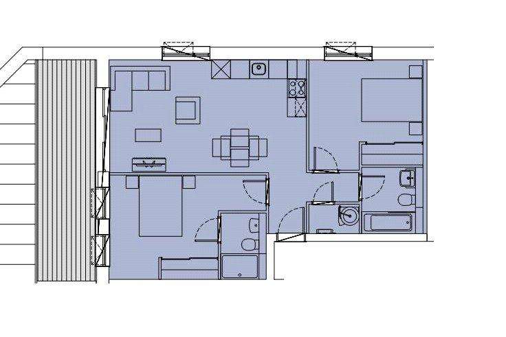 2 bedroom flat for sale - floorplan