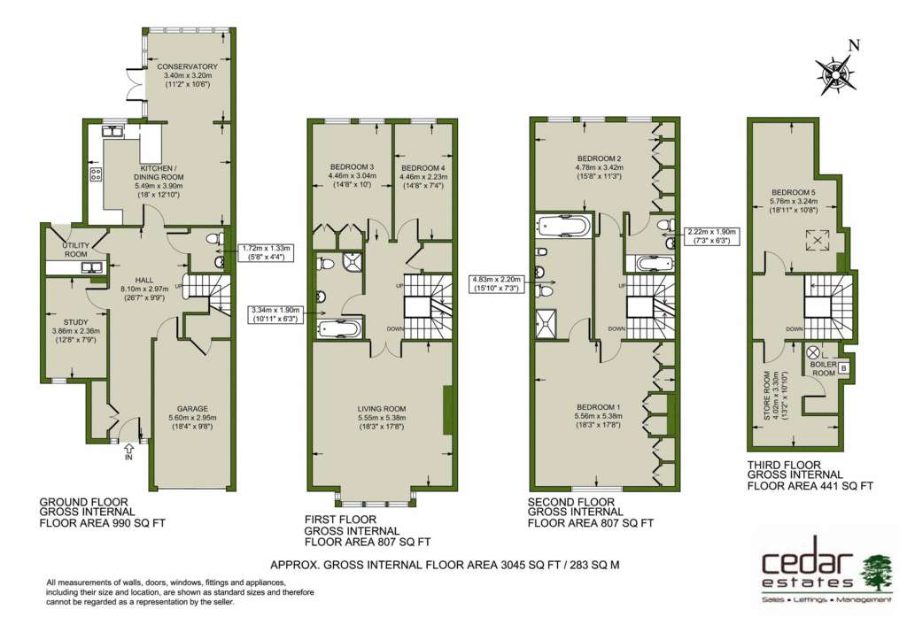 5 bedroom terraced house to rent - floorplan