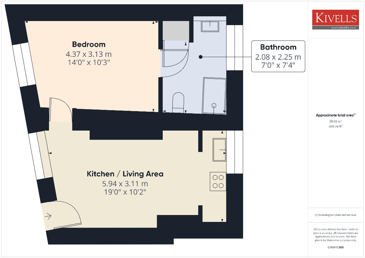 1 bedroom flat for sale - floorplan