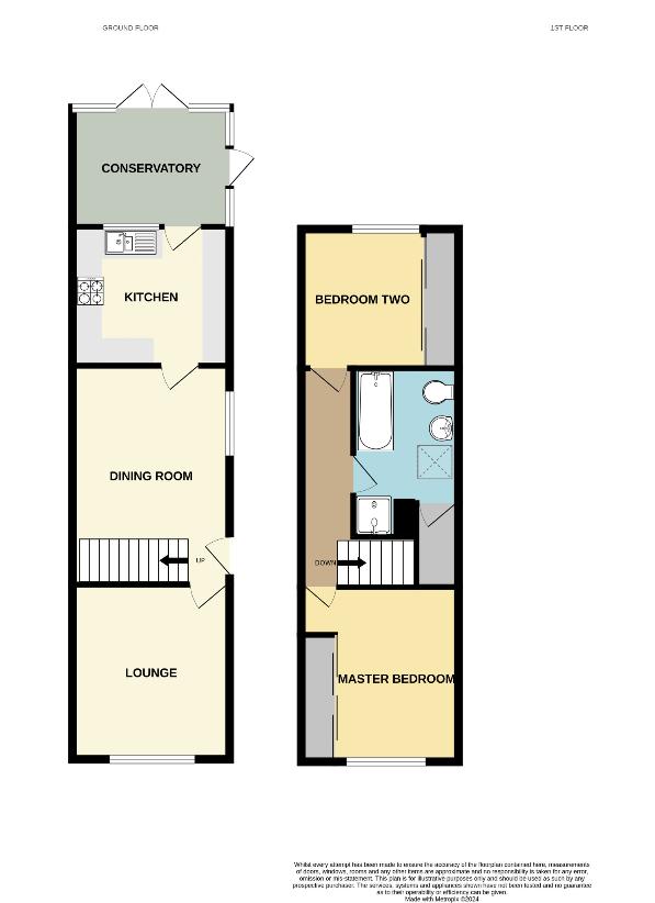 2 bedroom semi-detached house for sale - floorplan