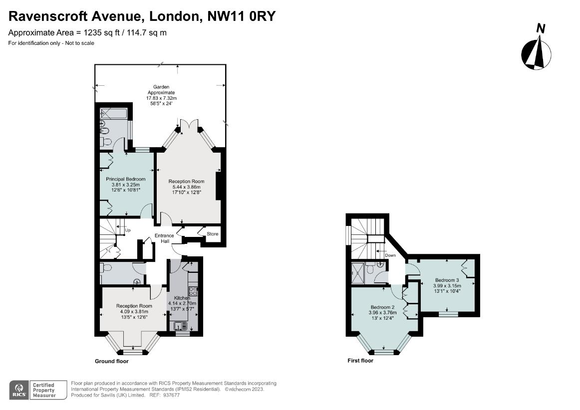 3 bedroom maisonette for sale - floorplan