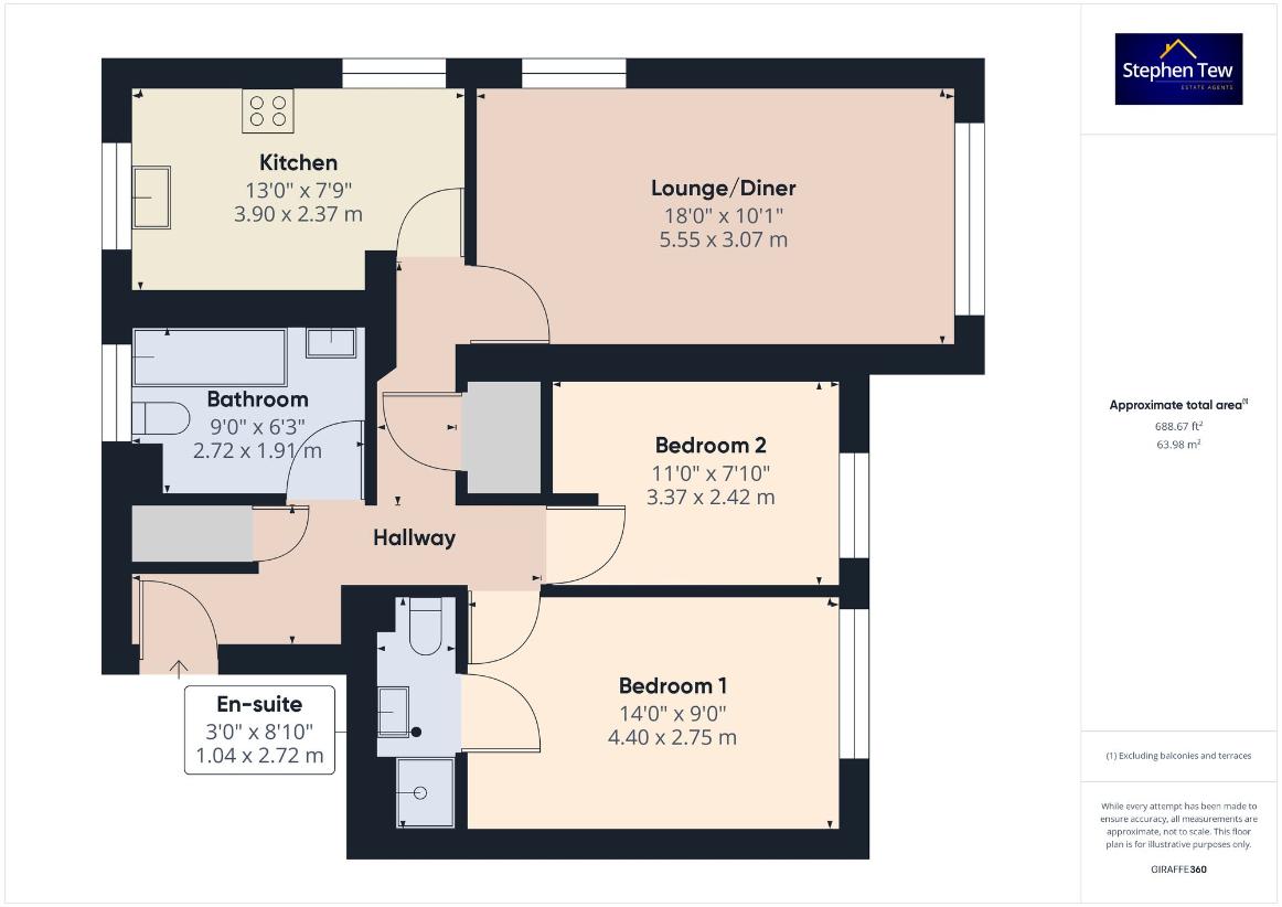 2 bedroom flat for sale - floorplan