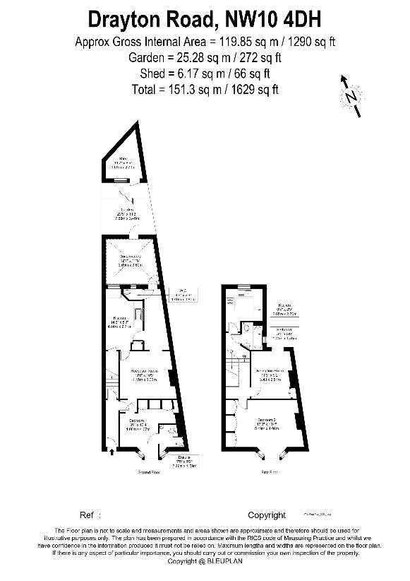 3 bedroom property for sale - floorplan