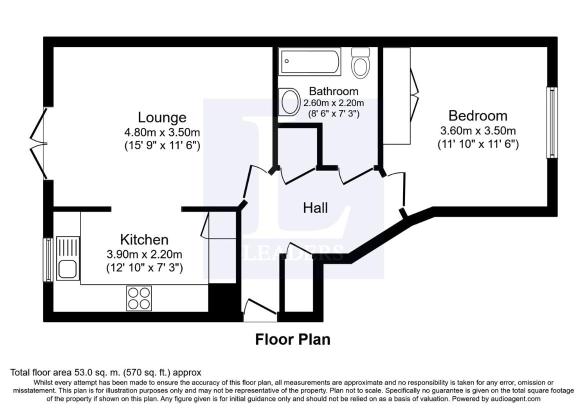 1 bedroom flat for sale - floorplan