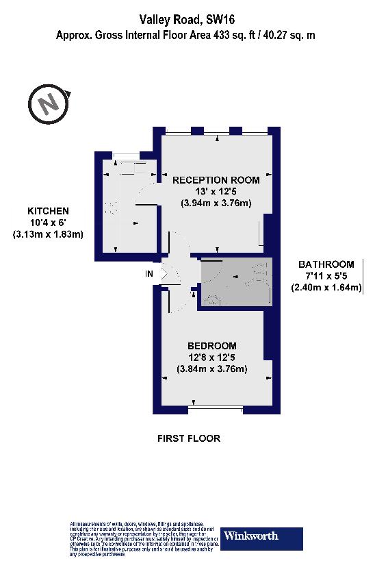 1 bedroom flat for sale - floorplan