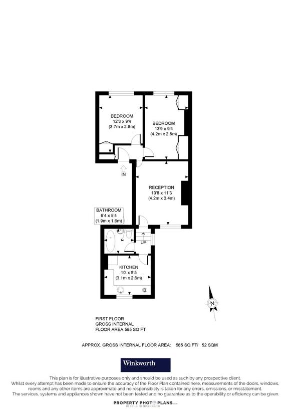 2 bedroom flat for sale - floorplan