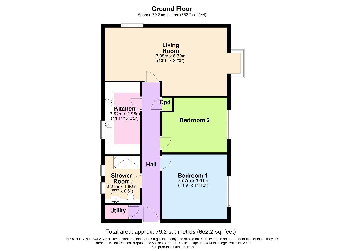 2 bedroom flat for sale - floorplan