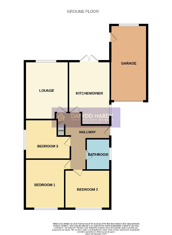 3 bedroom bungalow for sale - floorplan