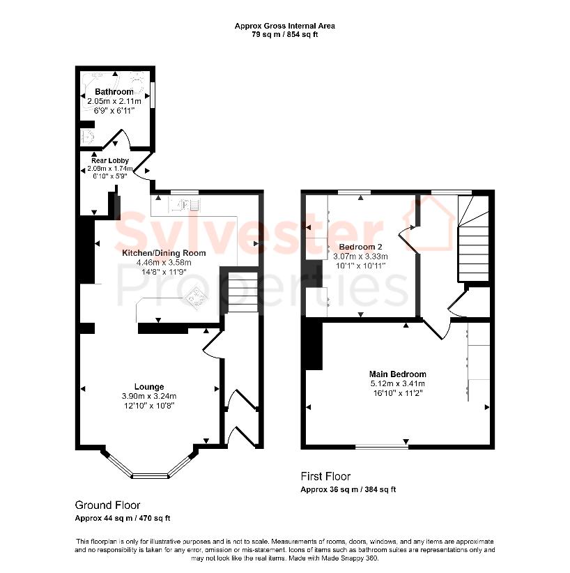 2 bedroom property for sale - floorplan