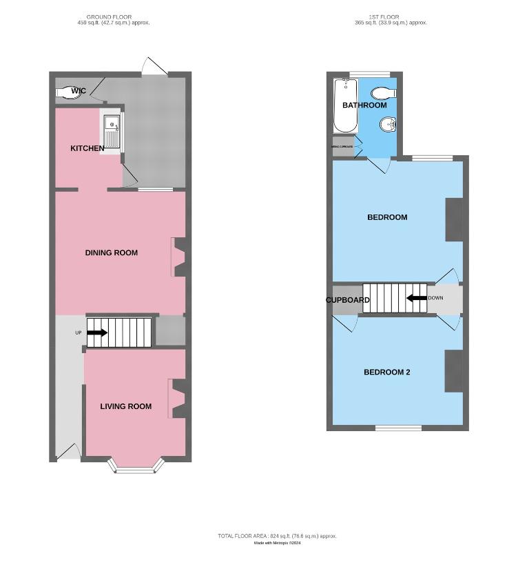 2 bedroom property for sale - floorplan