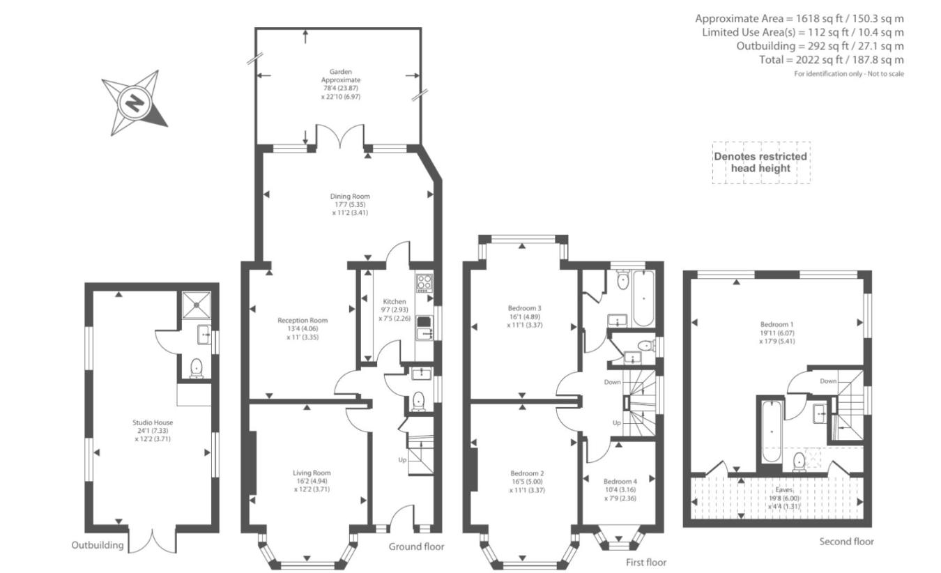 4 bedroom semi-detached house for sale - floorplan