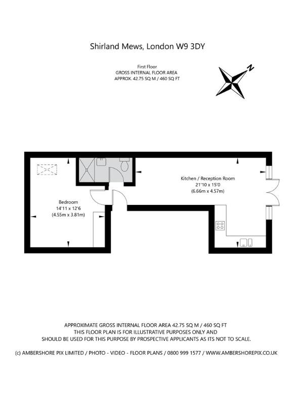 1 bedroom flat for sale - floorplan