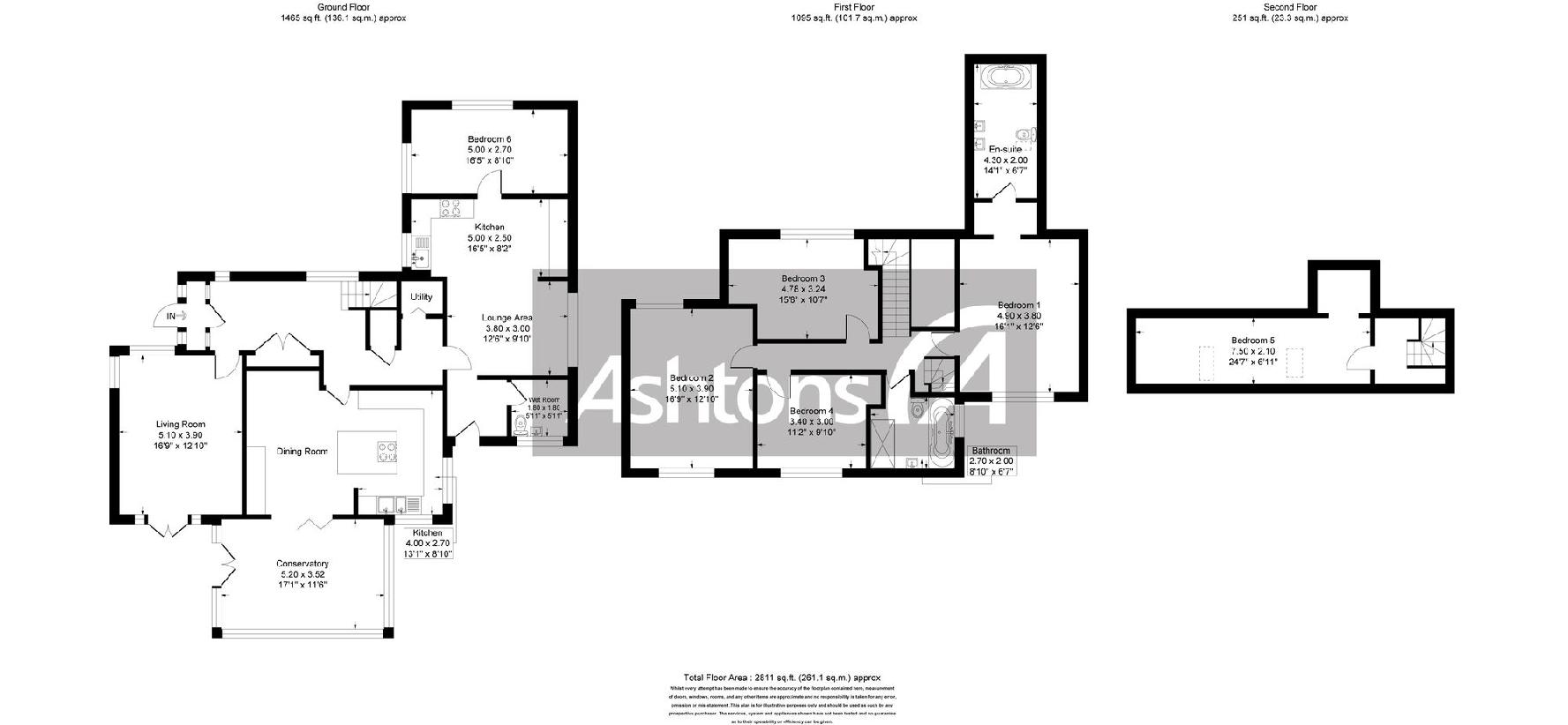 6 bedroom detached house for sale - floorplan