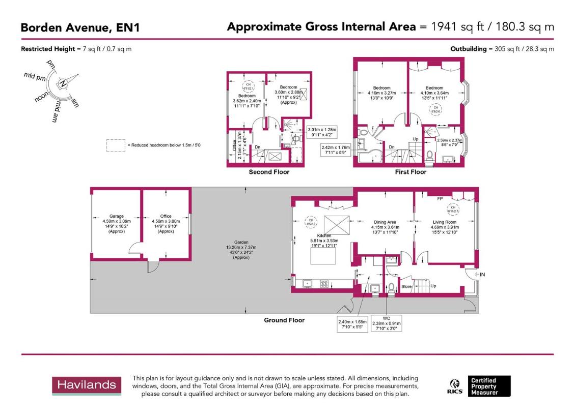 4 bedroom end of terrace house for sale - floorplan