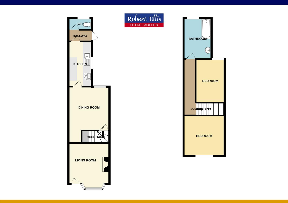 2 bedroom terraced house for sale - floorplan