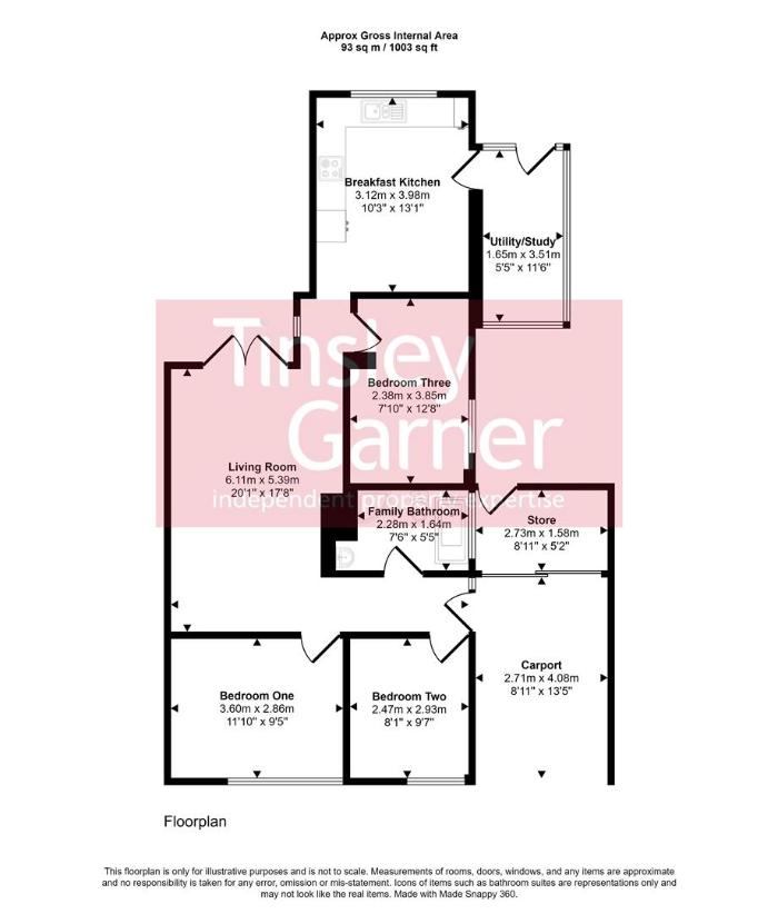 3 bedroom detached house for sale - floorplan