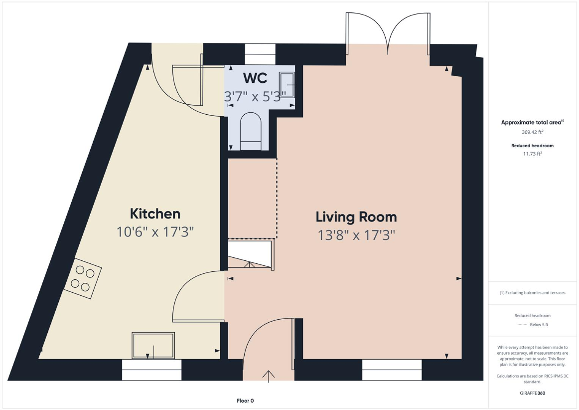 2 bedroom town house for sale - floorplan