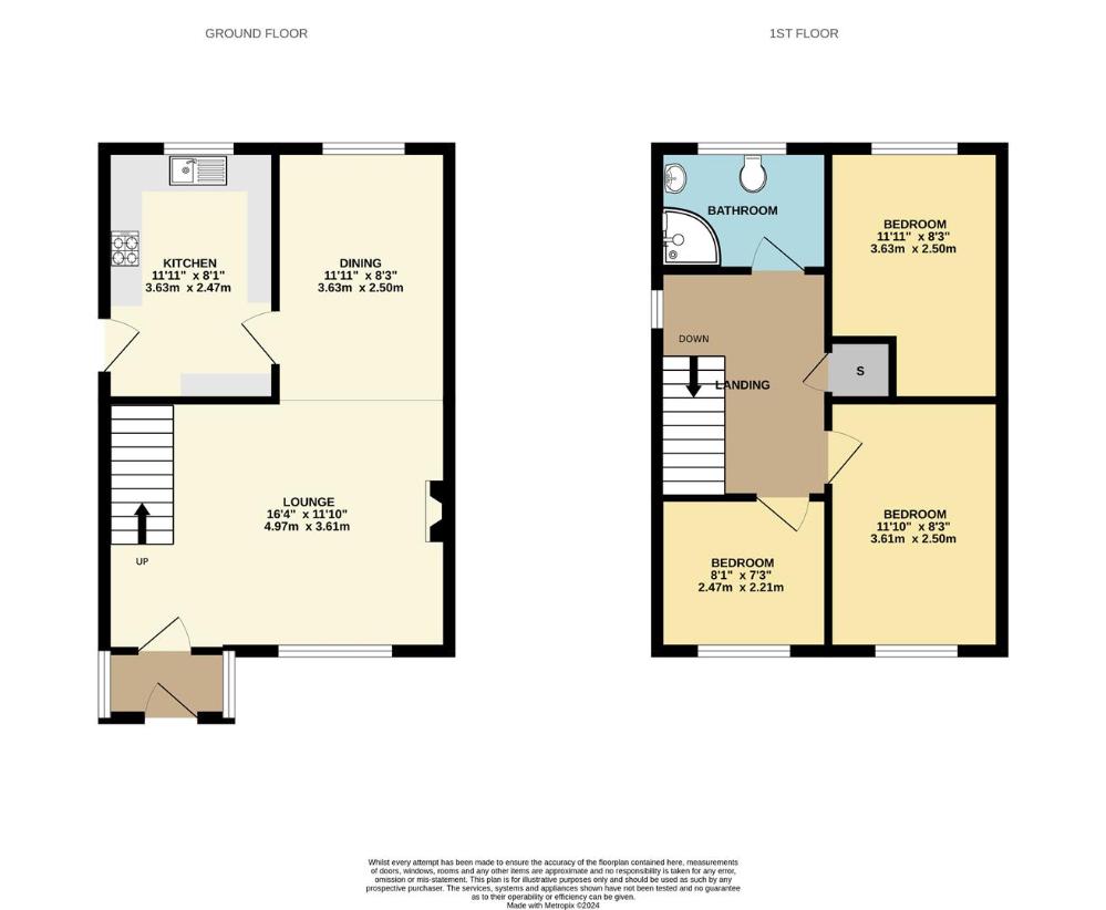 3 bedroom semi-detached house for sale - floorplan