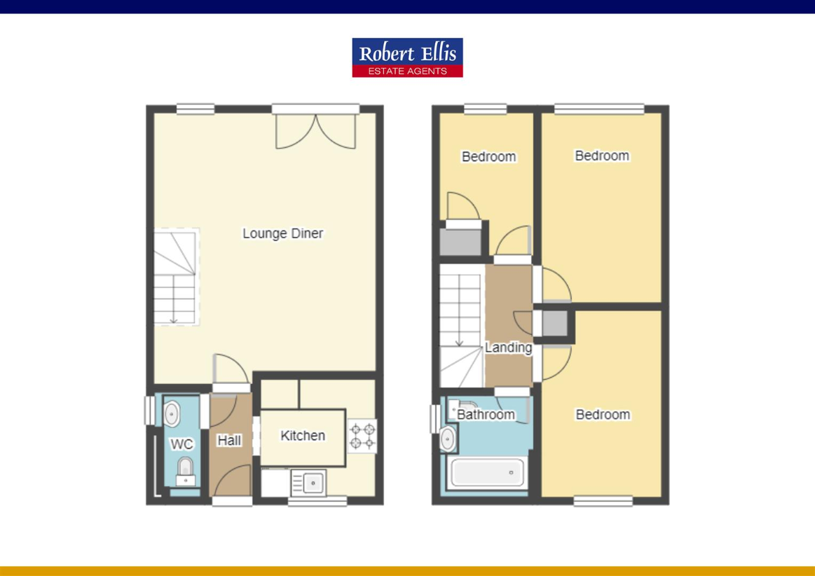 3 bedroom semi-detached house for sale - floorplan