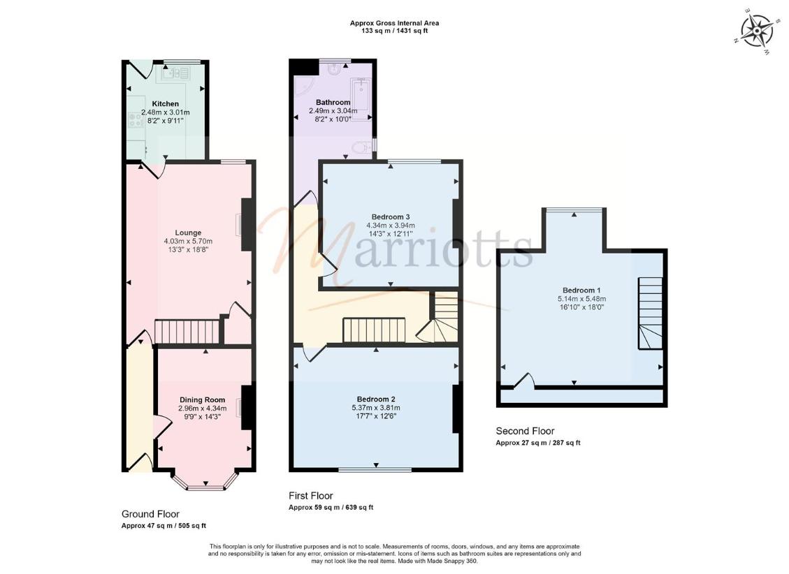 3 bedroom detached house for sale - floorplan